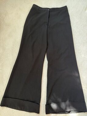 Wide-Leg Black Women's Trousers
